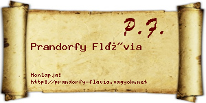 Prandorfy Flávia névjegykártya